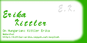 erika kittler business card